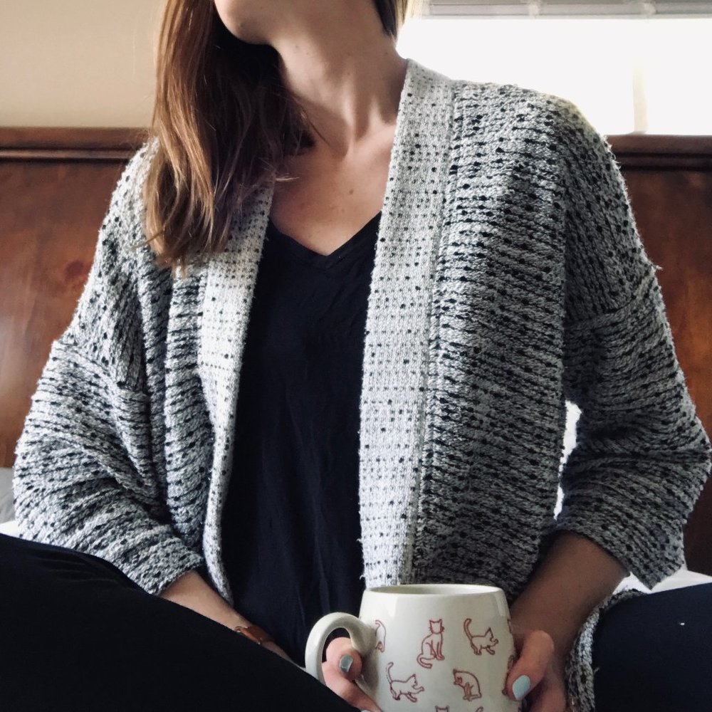 Textured cardigan